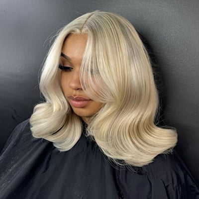 ZSF Hair Blonde With Brown Highlight P10/613# Straight Virgin Hair Bob Lace Wig Unprocessed Human Hair