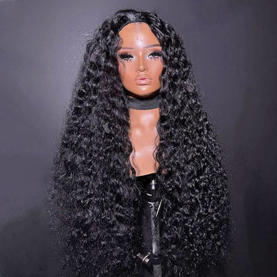 ZSF 3 In 1 Half Wig |Flip Over Burmese Curly Install Half With Drawstring Glueless Beginner Friendly