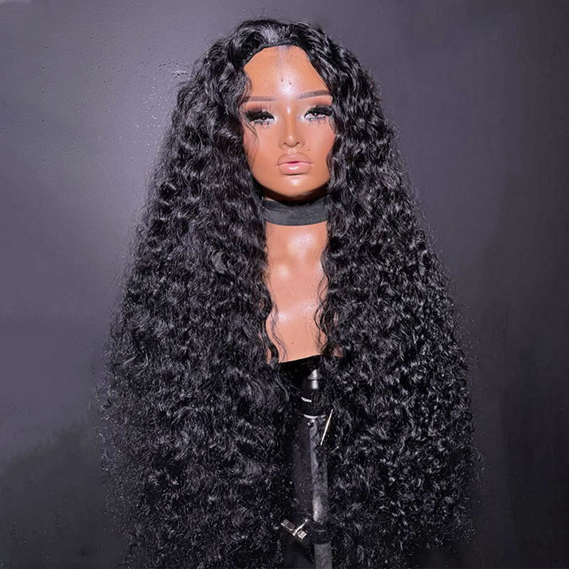 ZSF 3 In 1 Half Wig |Flip Over Burmese Curly Install Half With Drawstring Glueless Beginner Friendly
