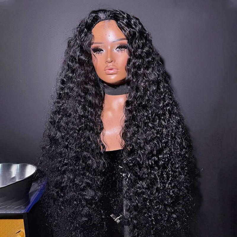 ZSF 3 In 1 Half Wig |Flip Over Burmese Curly Install Half With Drawstring Glueless Beginner Friendly
