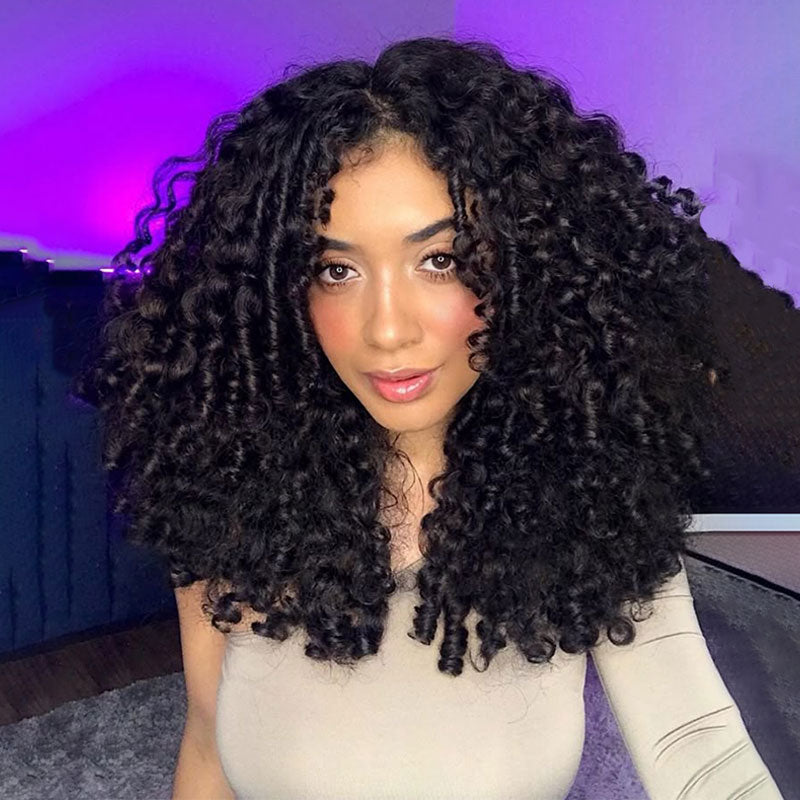 (BUY 1 GET 1 Free)ZSF Tiktok Hot Spanish Curl Lace Closure Wig Modern Hairstyles Unprocessed 100% Human Hair
