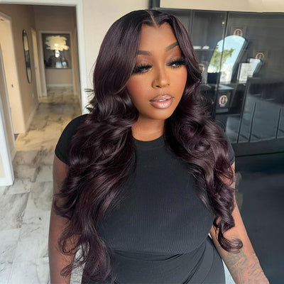 ZSF Hair Stunning Plum Color HD Lace Closure Body Wave Virgin Hair Unprocessed Human Hair 1Piece