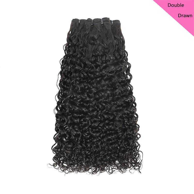 ZSF Hair Grade Double Drawn Hair Water Wave 1Bundle 100% Unprocessed Human Hair Weave Extensions