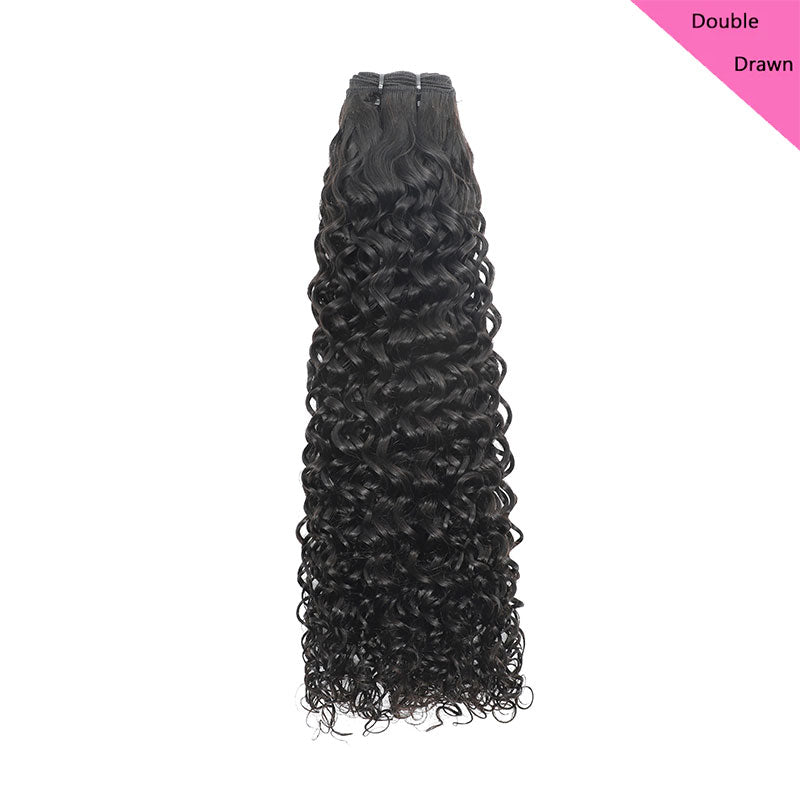 ZSF Hair Grade Double Drawn Hair Water Wave 1Bundle 100% Unprocessed Human Hair Weave Extensions