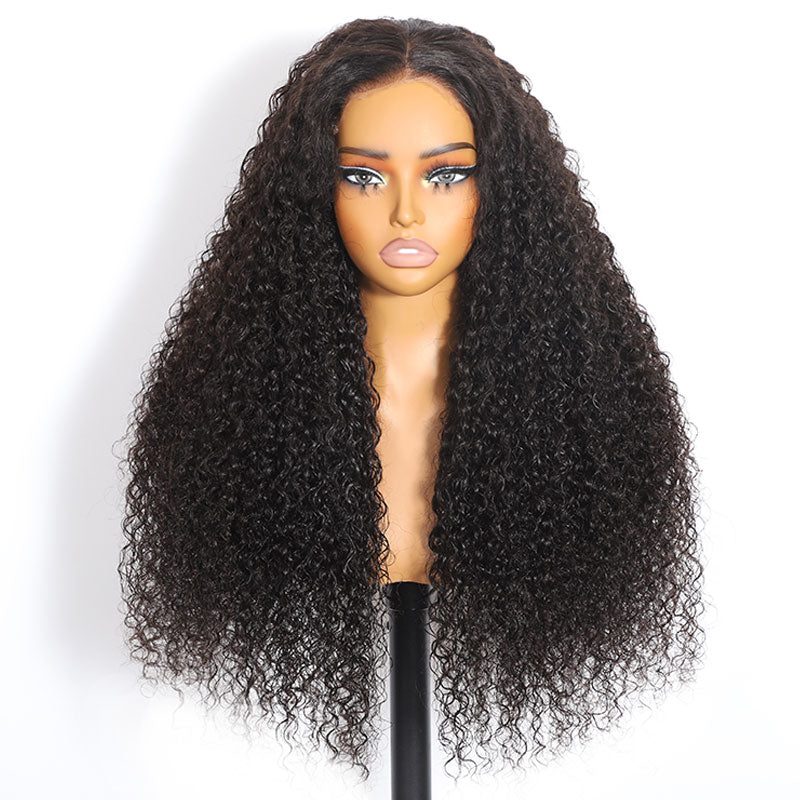 ZSF Hair 6*6/7*7 HD Lace Closure Wig Water Wave Ready Go Drawstring Virgin Hair Unprocessed Natural Black