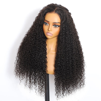 ZSF Hair 6*6/7*7 HD Lace Closure Wig Water Wave Ready Go Drawstring Virgin Hair Unprocessed Natural Black