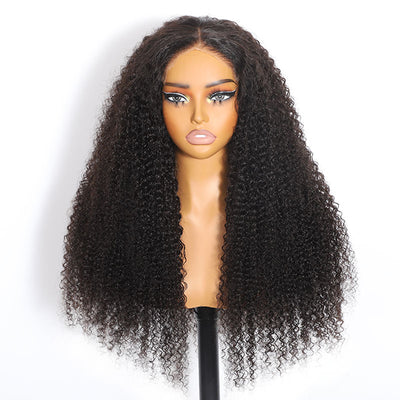 ZSF Hair 6*6/7*7 HD Lace Closure Wig Kinky Curly Glueless Upgrade Drawstring Virgin Human Hair Natural Black