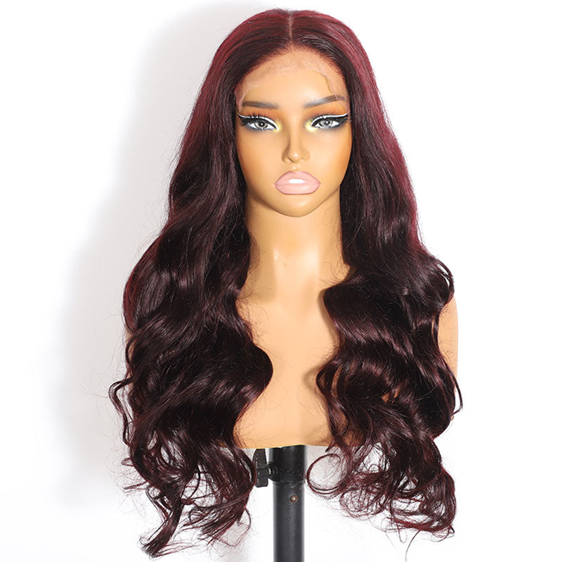 ZSF Hair Stunning Plum Color HD Lace Closure Body Wave Virgin Hair Unprocessed Human Hair 1Piece