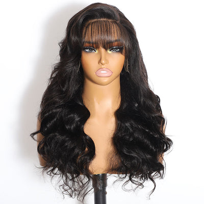 (Ready to Ship) ZSF Pre-Styled Layered Cut With Side Bangs Body Wave Invisible HD Lace C Part Frontal Wig Real Human Hair Natural Hairline