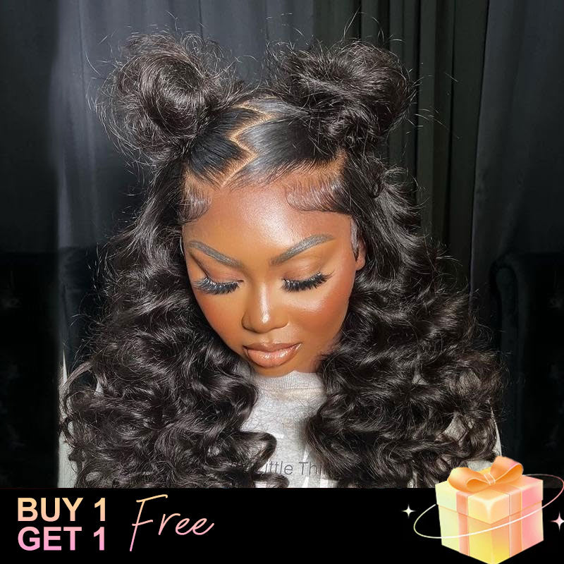 (BUY 1 GET 1 Free)ZSF Super Bouncy Wander Curls HD Lace Wig With Tiny Knots Free Part Brazilian Human Virgin Hair