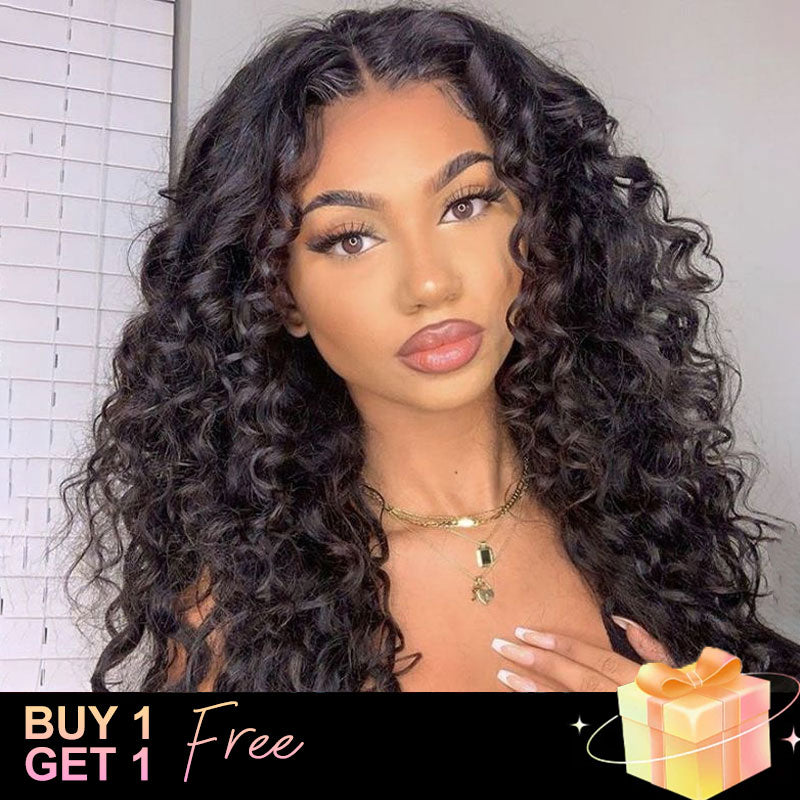 (BUY 1 GET 1 Free)ZSF Tiktok Hot Spanish Curl Lace Closure Wig Modern Hairstyles Unprocessed 100% Human Hair