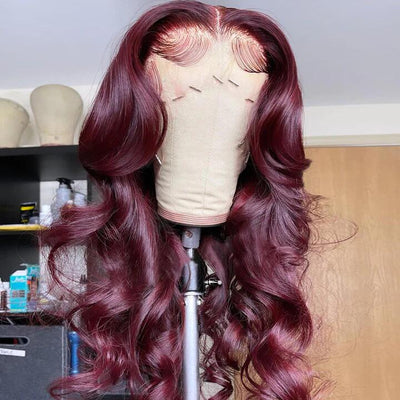 (BUY 2 PAY 1)ZSF Hair 99j Transparent Lace Wig Body Wave Colored Human Virgin Hair One Piece