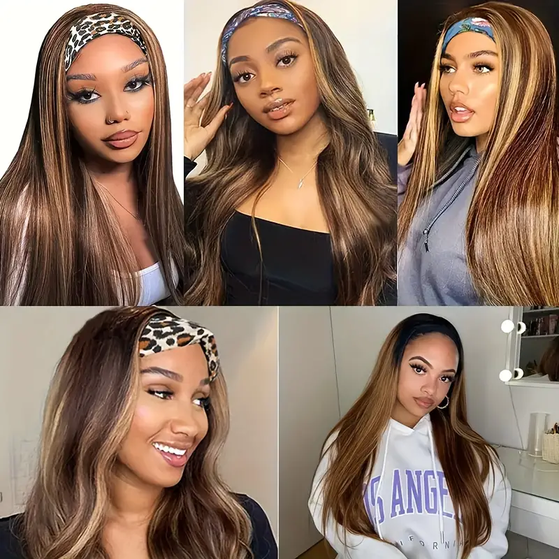 (Clearance Sale) ZSF Hair Headband Wig Straight No Plucking Wigs For Women No Glue & No Sew 1Piece