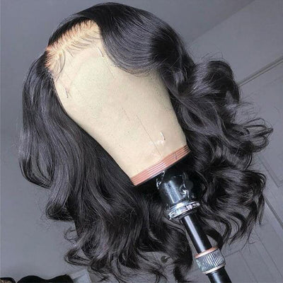 ZSF Natural Wave Short Bob Lace C Part Human Wig Brazilian Bob Wigs With Full Ends