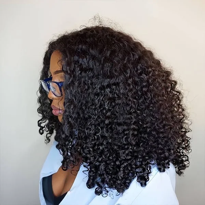 (BUY 1 GET 1 Free)ZSF Burmese Curly Hair Lace Wig Burmese Wig Virgin Hair Unprocessed Human Hair