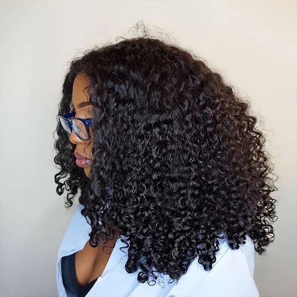 (BUY 1 GET 1 Free)ZSF Burmese Curly Hair Lace Wig Burmese Wig Virgin Hair Unprocessed Human Hair