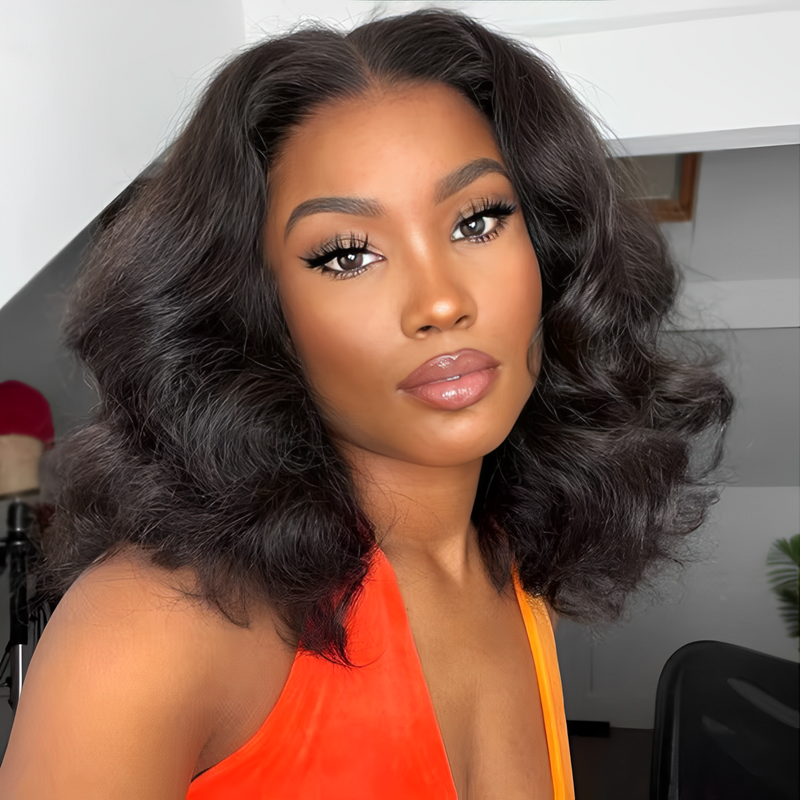 ZSF Body Wave 7*5 Glueless HD Bob Lace Wig Real HD Lace 100% Human Virgin Hair