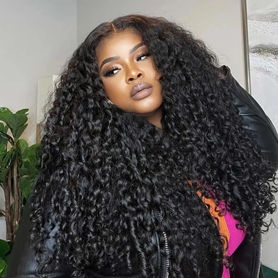 (BUY 1 GET 1 Free) ZSF Pixie Curly HD Lace Frontal Wig Curly Lace Wig Long Hair