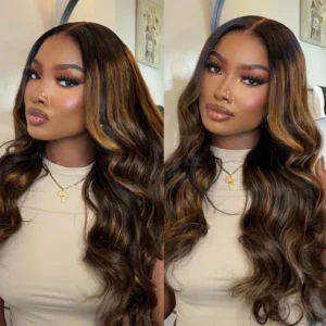 ZSF P4/30 Ombre Body Wave Human Hair 3Bundles With Lace Frontal Brazilian Remy Hair