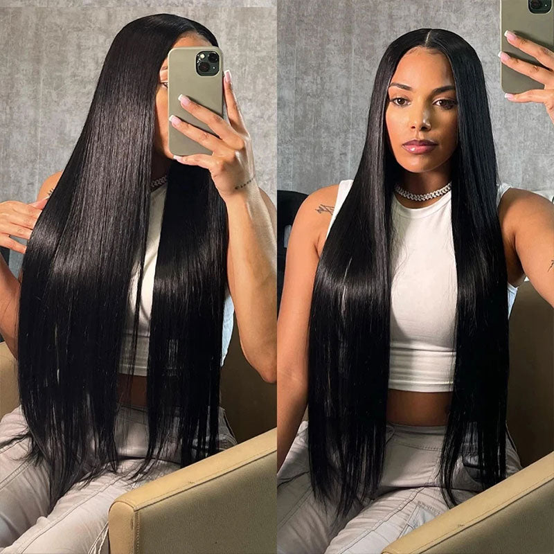 ZSF Upgrade 7*5 Glueless Pre-bleached Knots HD Lace Closure Wig Straight Ready To Go Wig