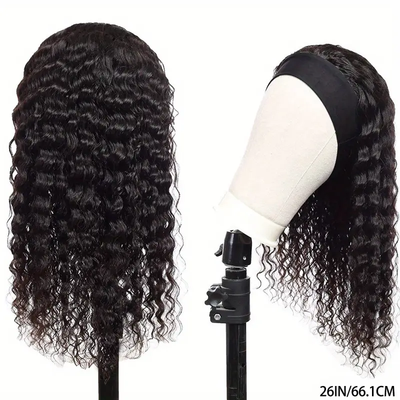 (Clearance Sale) ZSF Hair Headband Wig Deep Wave For Women No Glue & No Sew 1Piece