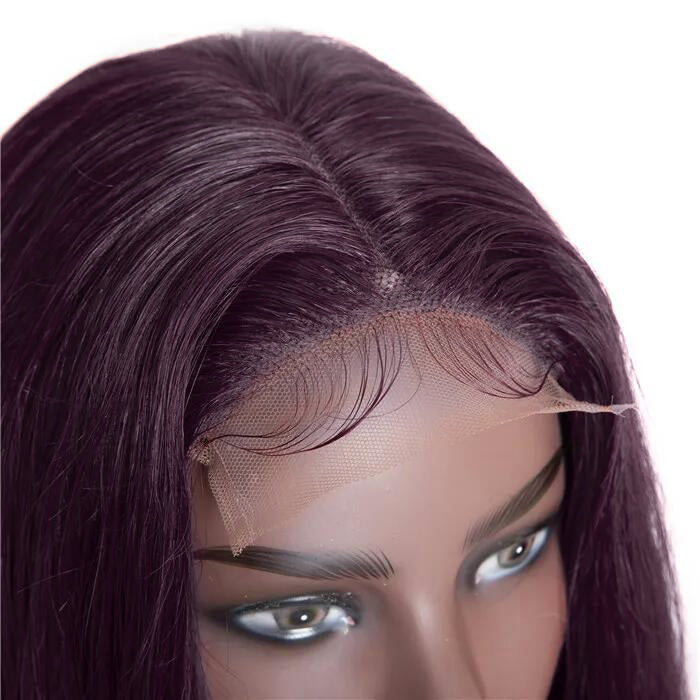 (Clearance Sale)ZSF 99j Straight Lace Wig Brazilian Colored Human Virgin Hair One Piece