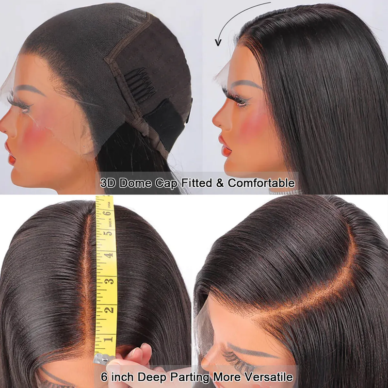 ZSF Straight Undetected 13*6 HD Lace Frontal Wig Hair Human Hair Wigs