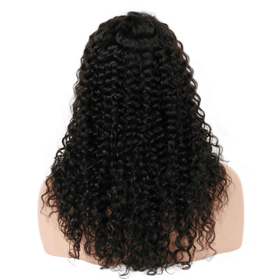 ZSF Hair HD Lace Closure Wig Kinky Curly Virgin Hair  Unprocessed Human Hair 1Piece Natural Black