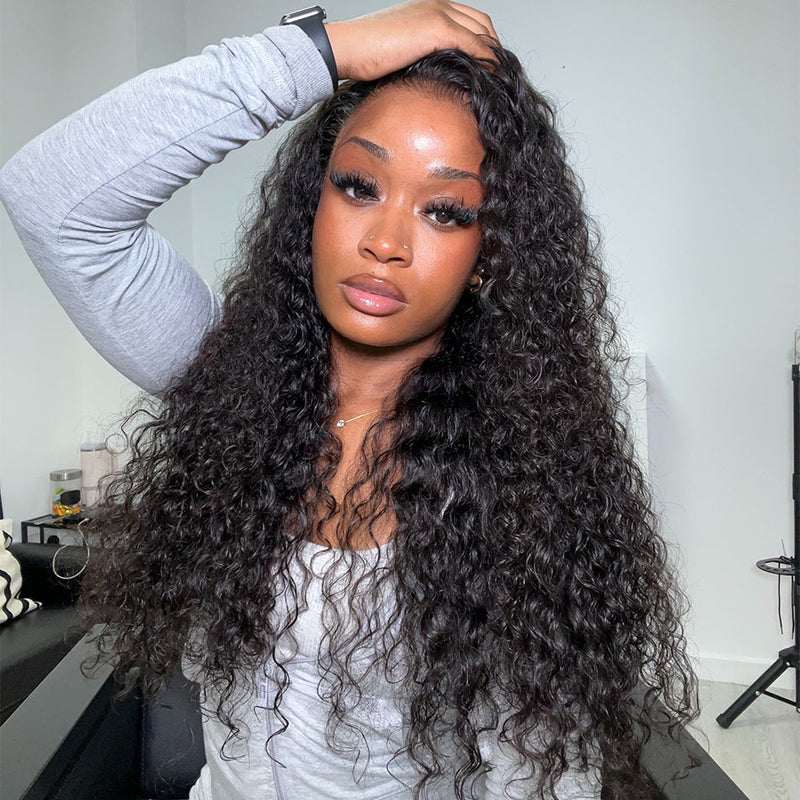 ZSF Loose Deep Wave HD 13*4 Lace Frontal Hair Wig Natural Looking For Woman