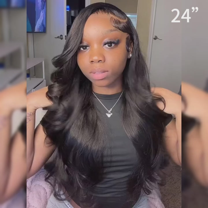 ZSF Body Wave Invisible 13*6 HD Lace Frontal Wig Real Human Hair Natural Hairline