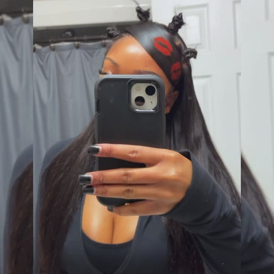 ZSF Upgrade 7*5 Glueless Pre-bleached Knots HD Lace Closure Wig Straight Ready To Go Wig