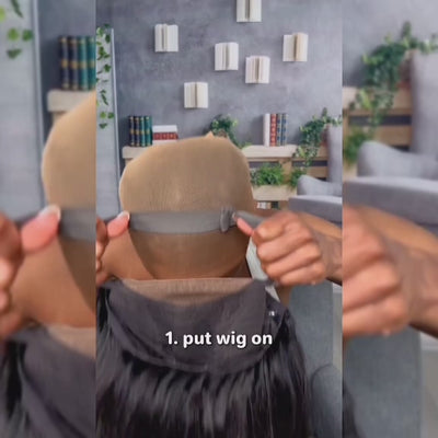 (BUY 1 GET 1 Free)ZSF 7*5 Glueless Yaki Straight HD Lace Wear Go Wig Tiny Knots Drawstring Pre-Bleached Pre-Cut Lace