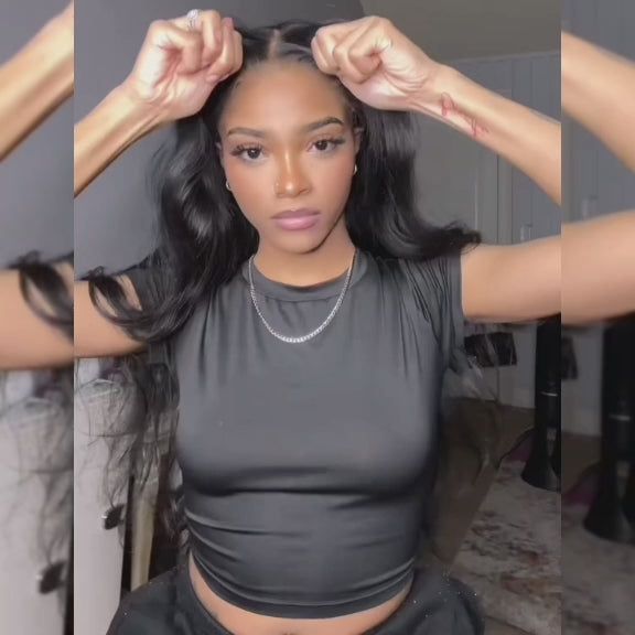 (BUY 1 GET 1 Free) ZSF 9*6 HD Lace Glueless Wig Body Wave Pre-Bleached Drawstring Tiny Knots Pre-Plucked Middle Part Hairline Pre-Cut Lace