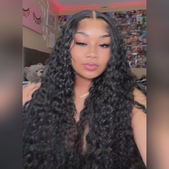 ZSF Deep wave 13*4 HD Lace Hair Wig Curly Black Wigs Natural Wave Style Wig