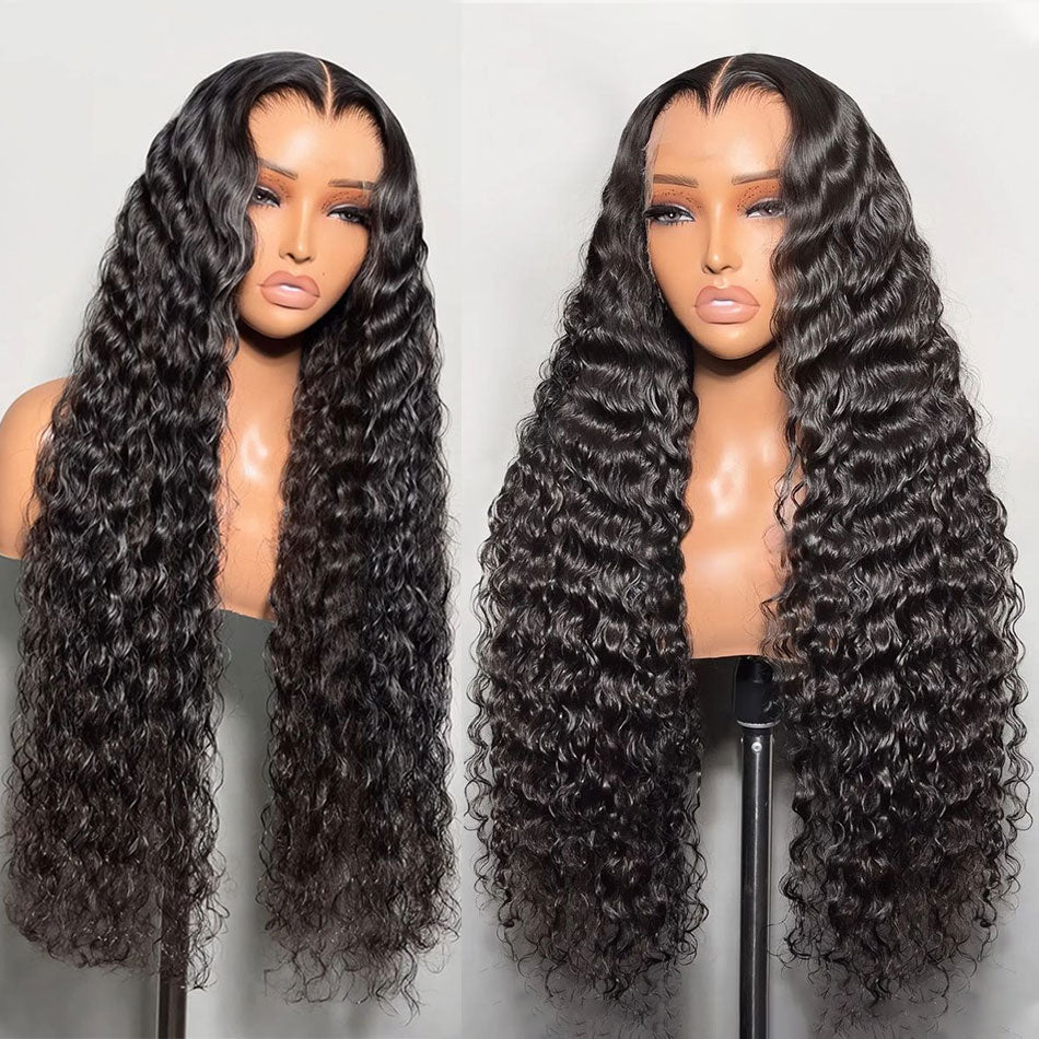 ZSF Hair Water Wave Curly 13*4 HD Lace Frontal Wig Human Hair Pre