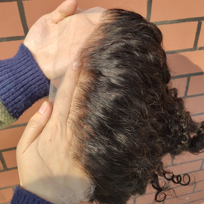 ZSF Hair Deep Wave 360 Lace Frontal Wig Unprocessed Human Virgin Hair 1Piece Natural Black