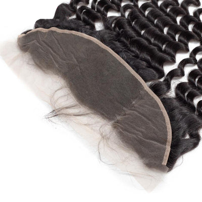 ZSF Hair 7A Grade Lace Frontal Loose Deep Wave 13x4/13*6 Free Part 1piece Natural Black