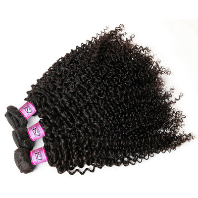 ZSF Hair Grade 8A Grade Jerry Curly 1Bundle 100% unprocessed Human Hair Extensions Natural Black