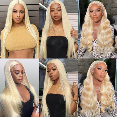 ZSF Straight Russian HD 613 Blonde Virgin Hair Preplucked With Baby Hair Natural Hairline