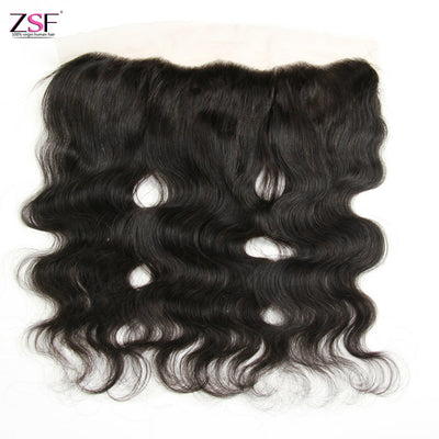 ZSF Hair 7A Grade Lace Frontal Body Wave 13x4 Free Part 1piece Natural Black