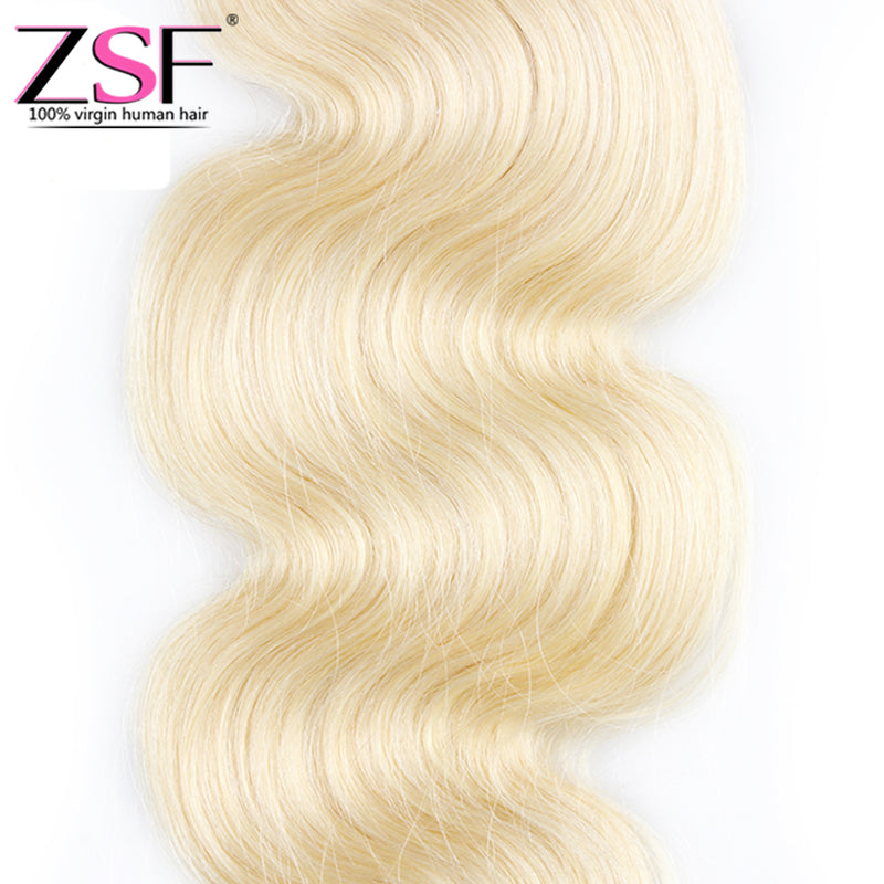 ZSF Hair 8A Grade Russian Blonde Body Wave Hair Bundles Russian virgin Hair (613