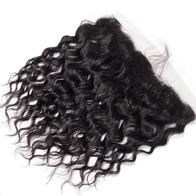 ZSF Hair 7A Grade Lace Frontal Water Wave 13x4/13*6 Free Part 1piece Natural Black