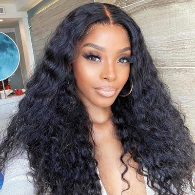 ZSF Loose Deep Wave HD 13*4 Lace Frontal Hair Wig Natural Looking For Woman