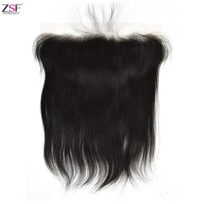 ZSF Hair HD Lace Frontal Straight 13x4 Free Part 1piece Natural Black