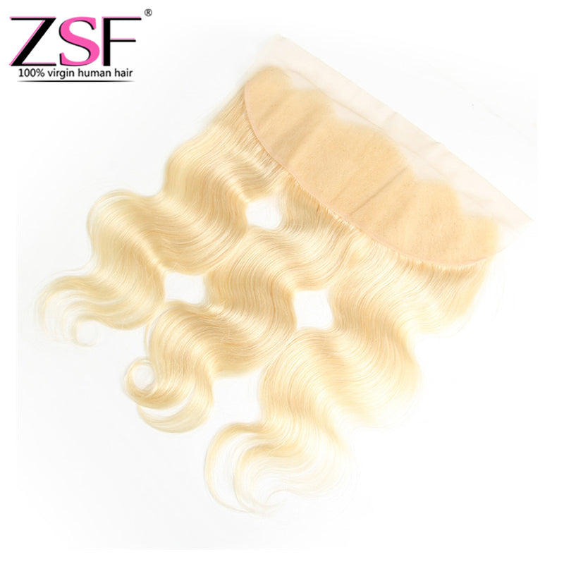 ZSF Transparent Hair 8A Grade Russian Blonde Body Wave Human Hair 1piece