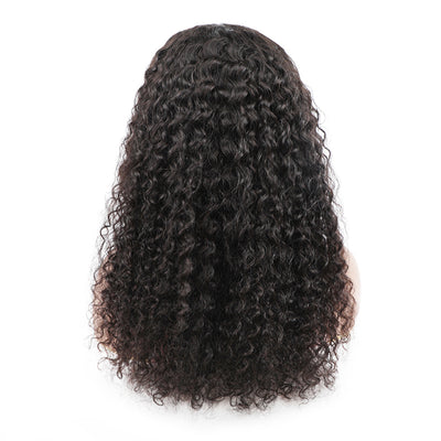 ZSF Hair Water Wave Invisible 13*4 HD Lace Frontal Wig Hair 1Piece Natural Black