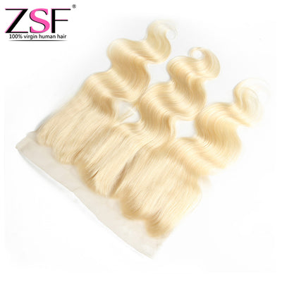 ZSF Transparent Hair 8A Grade Russian Blonde Body Wave Human Hair 1piece