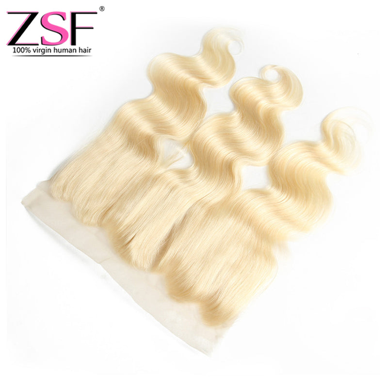 ZSF Hair 8A Grade Russian Blonde 13*4 Lace Frontal Body Wave Human Hair 1piece
