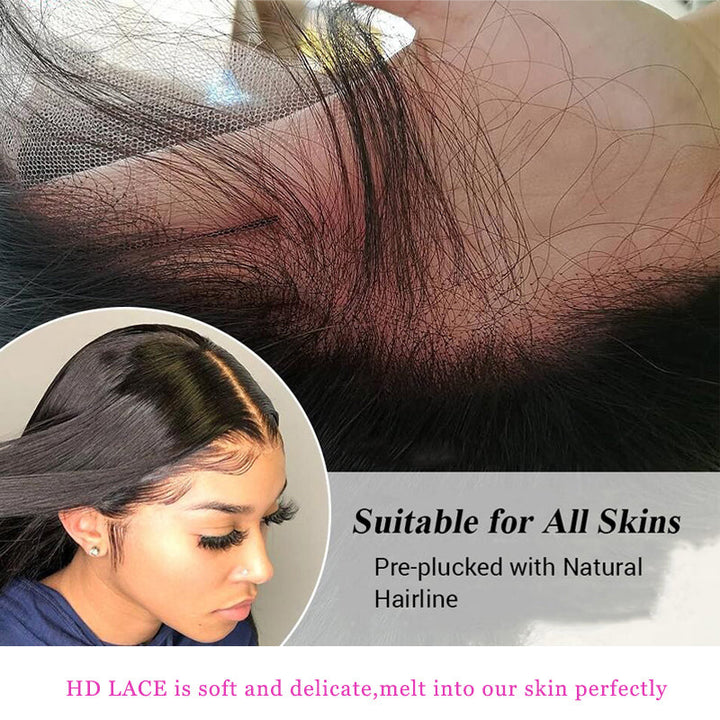 ベアー様 ZSF Burmese Curly 13*6 HD Full Lace Frontal Wigs Vigin Human Lace