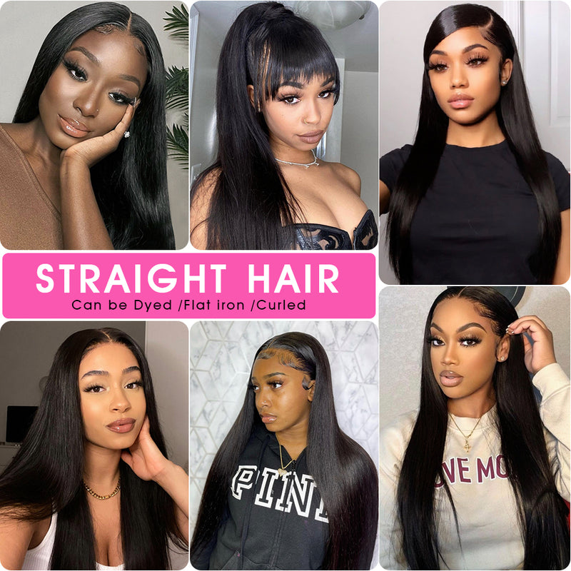 ZSF Hair 8A Grade Lace Frontal Straight 13x4/13*6 Free Part 1piece Natural Black